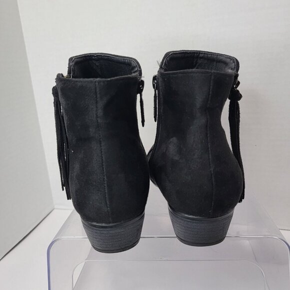 Women Nature Breeze Womens 9 Vegan Faux Suede Tasseled Zipper Bootie Ankle Boot - Picture 7 of 10